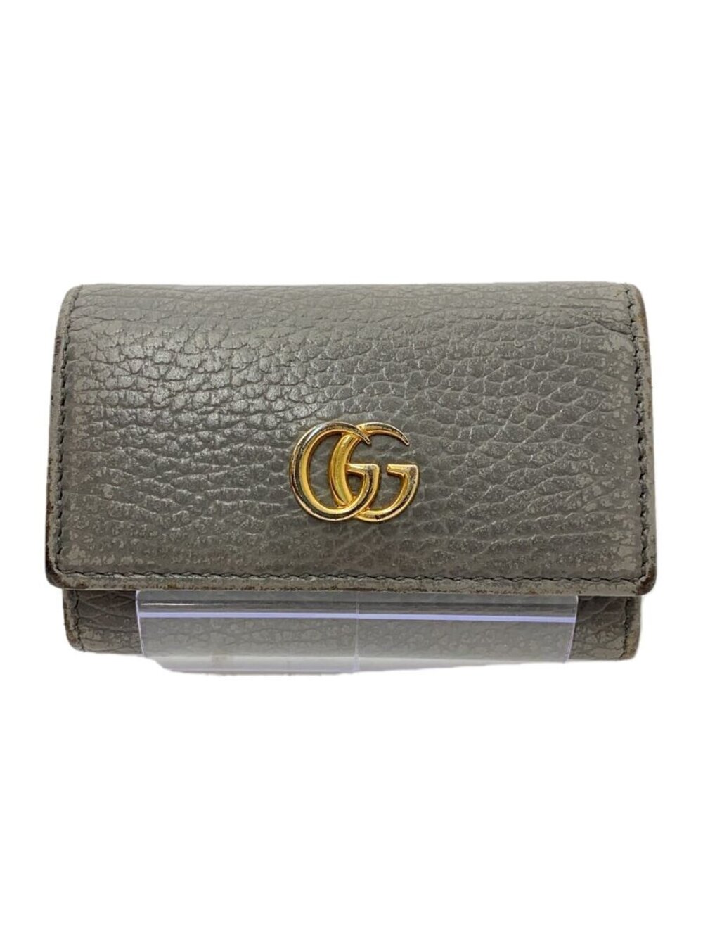Gucci Key Case Wallet Leather Gray